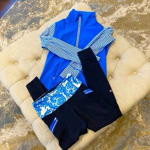 Lululemon Track Suit Jacket Sz 10 Leggings Sz 6